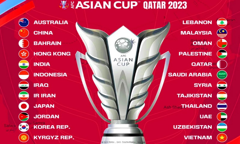 Các đội tham dự Asian Cup 2023 đều có tiếng tăm trong khu vực
